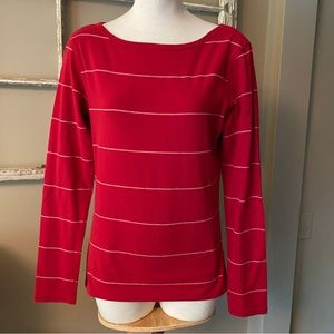 Ellen Tracy striped long sleeve t shirt. Made in Canada!